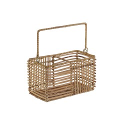 Cestello per posate DKD Home Decor Marrone Ferro 20 x 10 x 12 cm