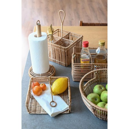 Cestello per posate DKD Home Decor Marrone Ferro 20 x 10 x 12 cm