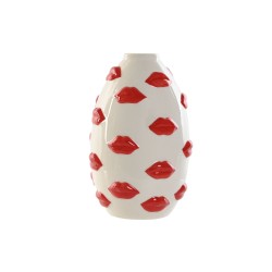 Vaso Home ESPRIT Bianco Rosso Dolomite 15 x 15 x 22,5 cm