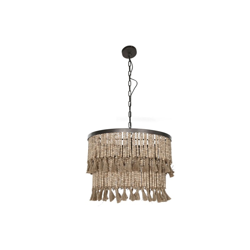 Lampadario Home ESPRIT Marrone Naturale Legno Metallo 50 W 61 x 61 x 117 cm Lampadario Home ESPRIT Marrone Naturale Legno Metallo 50 W 61 x 61 x 117 cm