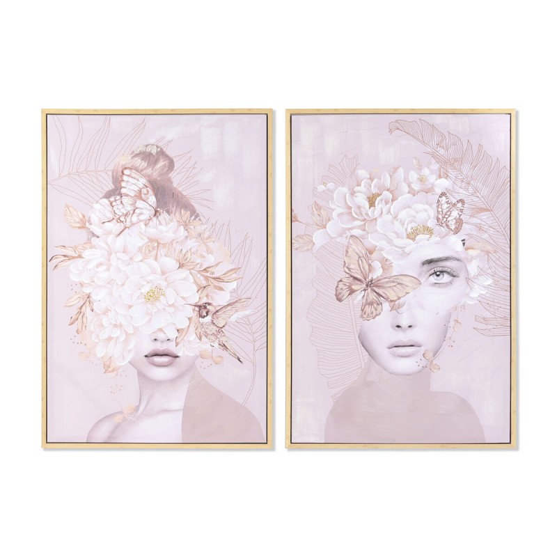 Quadro DKD Home Decor Fiori Moderno (80 x 4 x 120 cm) (2 Unità) Quadro DKD Home Decor Fiori Moderno (80 x 4 x 120 cm) (2 Unità)