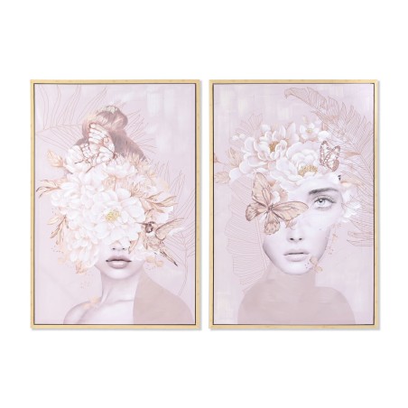 Quadro DKD Home Decor Fiori Moderno (80 x 4 x 120 cm) (2 Unità)