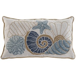 Cuscino Home ESPRIT Mediterraneo Conchiglia 60 x 10 x 35 cm