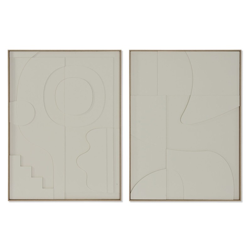 Quadro Home ESPRIT Astratto Scandinavo 75 x 4 x 100 cm (2 Unità) Quadro Home ESPRIT Astratto Scandinavo 75 x 4 x 100 cm (2 Unità)