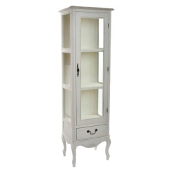 Stand Espositore DKD Home Decor Cristallo Naturale Legno Bianco (48 x 35 x 160 cm)