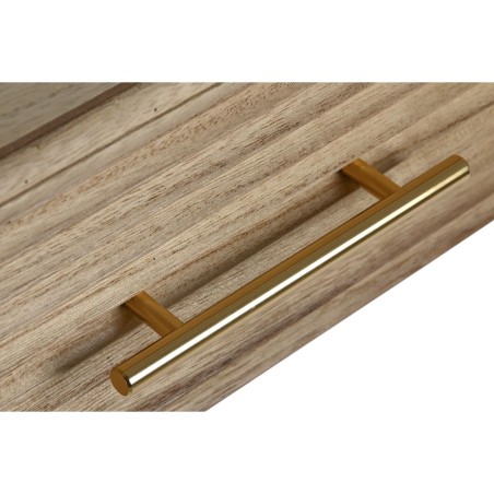 Ingresso DKD Home Decor 100 x 40 x 76 cm Dorato Marrone Chiaro Legno di paulownia Legno MDF