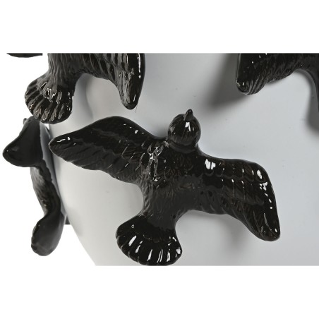 Vaso Home ESPRIT Bianco Nero Gres Moderno 29 X 29 X 21,5 cm