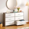 Cassettiera Max Home Bianco Grigio Moderno 114 x 70 x 30 cm