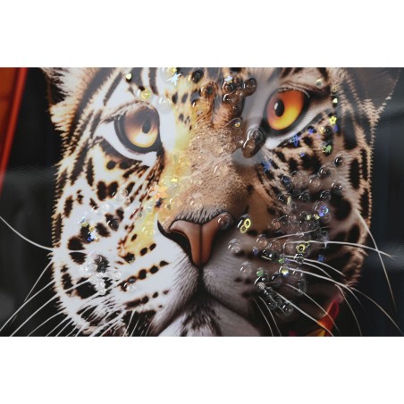 Quadro Home ESPRIT Giallo Azzurro Nero Rosa Animale Moderno Laccato 50 x 4 x 100 cm (3 Unità)