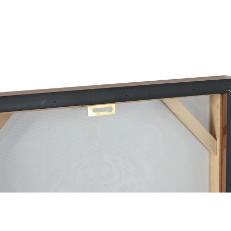 Quadro Home ESPRIT Giallo Azzurro Nero Rosa Animale Moderno Laccato 50 x 4 x 100 cm (3 Unità)