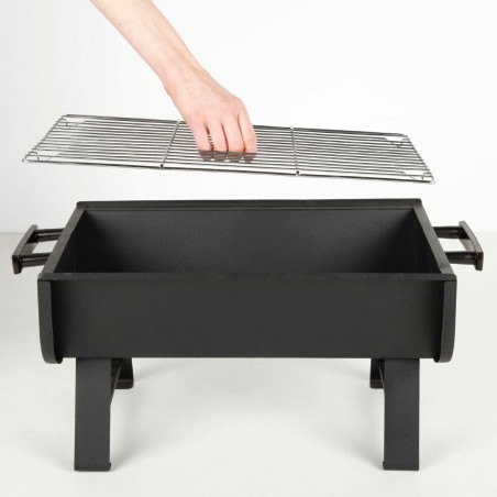 Barbecue Portatile Aktive Acciaio 45 x 25 x 30 cm Nero (2 Unità)