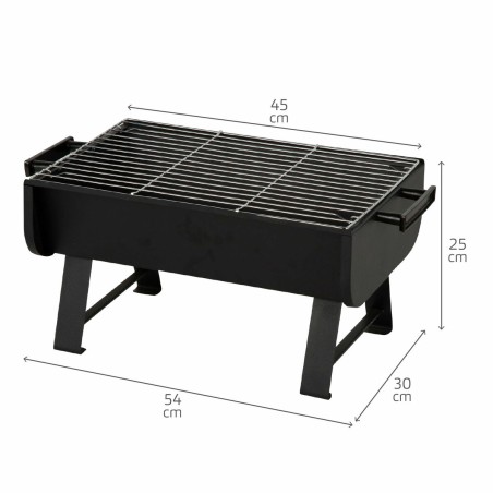 Barbecue Portatile Aktive Acciaio 45 x 25 x 30 cm Nero (2 Unità)