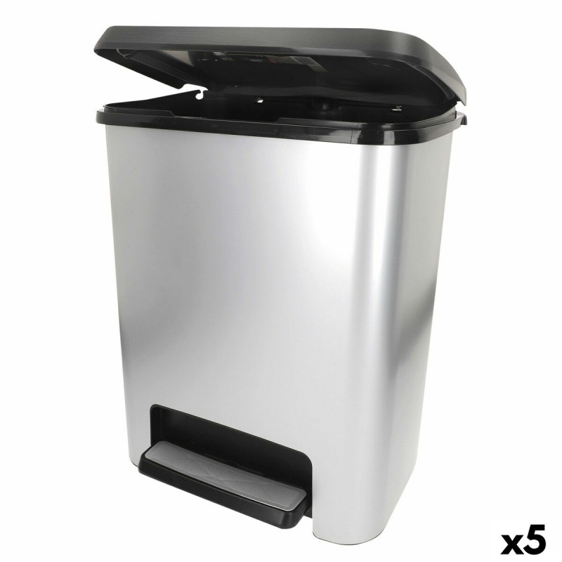 Secchio della spazzatura Curver Grigio Plastica 25 L (5 Unità) Secchio della spazzatura Curver Grigio Plastica 25 L (5 Unità)
