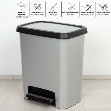 Secchio della spazzatura Curver Grigio Plastica 25 L (5 Unità)