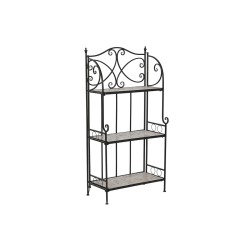 Scaffale Home ESPRIT Nero Multicolore Ceramica Forjare 3 Mensole 54 x 29 x 121 cm 58 x 31,5 x 117 cm