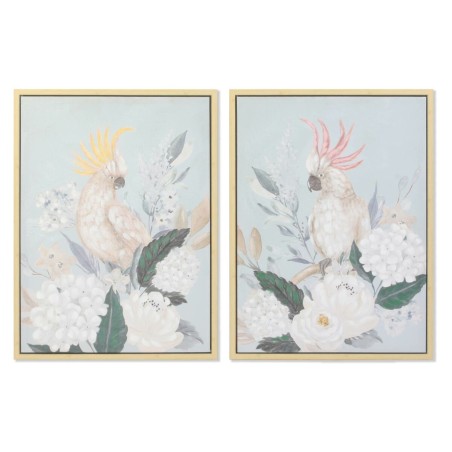 Quadro DKD Home Decor 60 x 4 x 80 cm Fiori Tropicale (2 Unità)