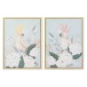 Quadro DKD Home Decor 60 x 4 x 80 cm Fiori Tropicale (2 Unità)