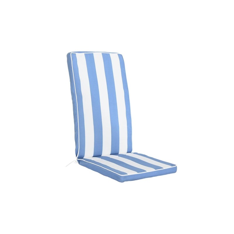 Cuscino per sedie DKD Home Decor Bianco Blu cielo 42 x 4 x 115 cm Cuscino per sedie DKD Home Decor Bianco Blu cielo 42 x 4 x 115 cm