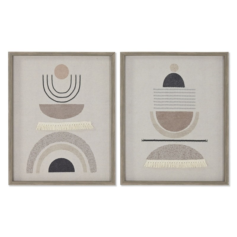 Tela Home ESPRIT Beige Moderno Scandinavo 40 x 4 x 50 cm (2 Unità) Tela Home ESPRIT Beige Moderno Scandinavo 40 x 4 x 50 cm (2 Unità)