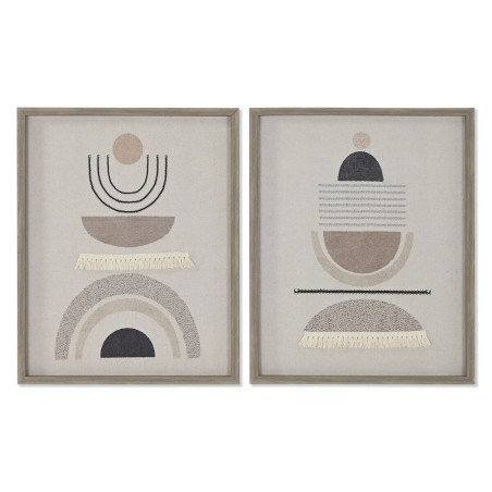 Tela Home ESPRIT Beige Moderno Scandinavo 40 x 4 x 50 cm (2 Unità)