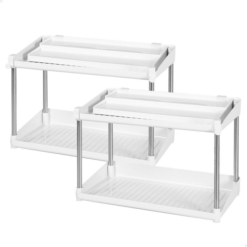Contenitore per Sistemare per Mobile da Cucina Max Home Bianco 2 Mensole 2 Unità 37,5 x 25,5 x 19 cm Contenitore per Sistemare per Mobile da Cucina Max Home Bianco 2 Mensole 2 Unità 37,5 x 25,5 x 19 cm