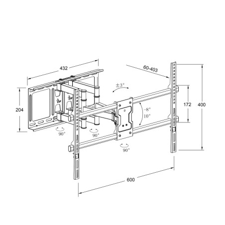 Supporto TV TM Electron 45 kg