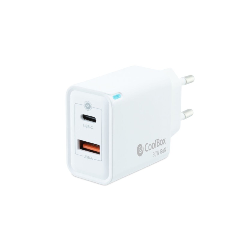 Caricabatterie da Parete CoolBox COO-CUP-30CA Bianco 20 W Caricabatterie da Parete CoolBox COO-CUP-30CA Bianco 20 W