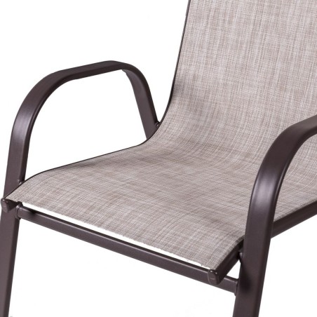 Sedia da giardino Neila 56 x 68 x 93 cm Marrone Acciaio