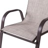 Sedia da giardino Neila 56 x 68 x 93 cm Marrone Acciaio