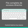 Tastiera Bluetooth Logitech 920-013011 Qwerty in Spagnolo Grigio Bianco/Grigio