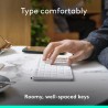 Tastiera Bluetooth Logitech 920-013011 Qwerty in Spagnolo Grigio Bianco/Grigio