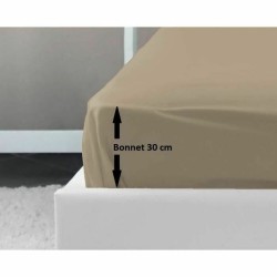 Lenzuolo con angoli Lovely Home Beige Letto matrimoniale 140 x 190 cm