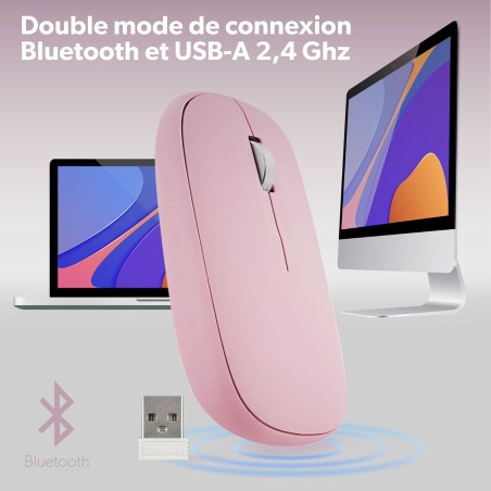 Mouse senza Fili T'NB iClick Rosa