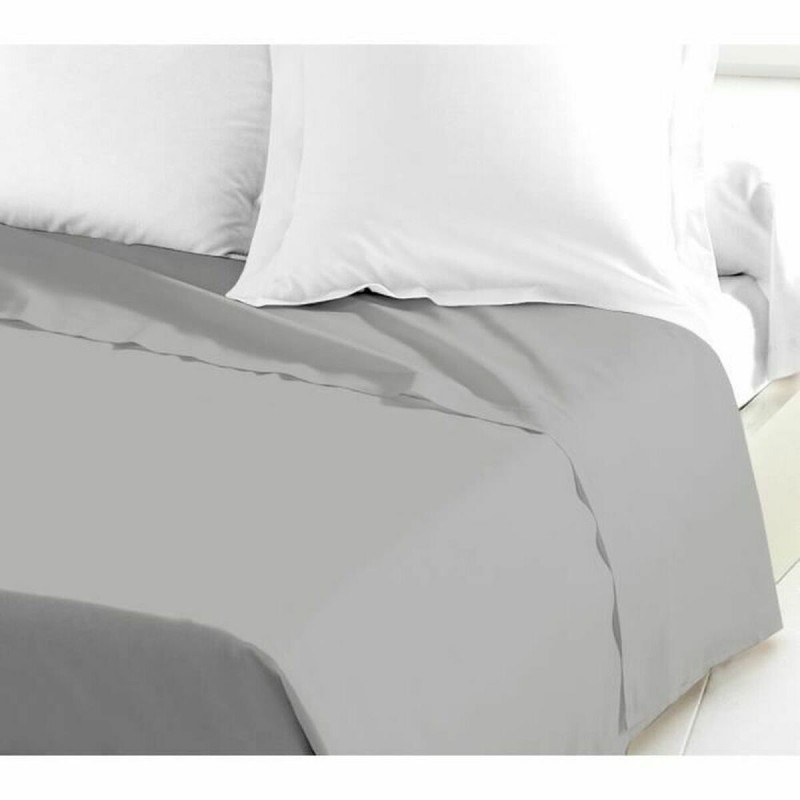 Lenzuolo Superiore Lovely Home Grigio Grigio chiaro 180 x 290 cm Lenzuolo Superiore Lovely Home Grigio Grigio chiaro 180 x 290 cm