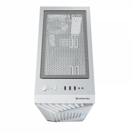 Case computer desktop ATX Nfortec NF-CS-NERVIA-W Bianco