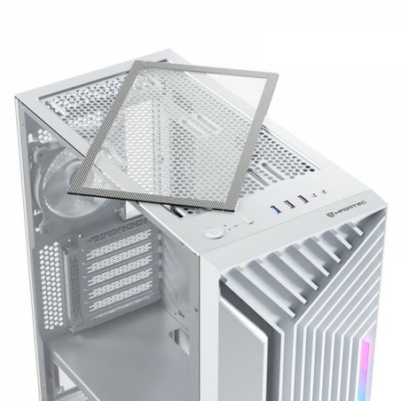 Case computer desktop ATX Nfortec NF-CS-NERVIA-W Bianco