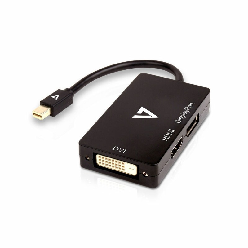 Adattatore Mini DisplayPort con VGA/DVI/HDMI V7 V7MDP-DPDVIHDMI-1N Nero Adattatore Mini DisplayPort con VGA/DVI/HDMI V7 V7MDP-DPDVIHDMI-1N Nero