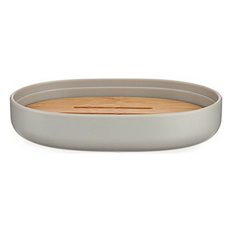 Portasapone Berilo BP16-104G Marrone Grigio Bambù polipropilene 9,5 x 2,5 x 13 cm (6 Unità)
