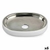 Portasapone Berilo BP15-004-2 Bianco Argentato Acciaio inossidabile Plastica 9,5 x 2,5 x 13 cm (6 Unità)