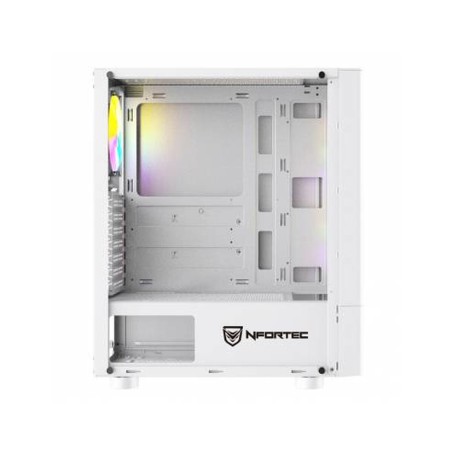Case computer desktop ATX Nfortec NF-CS-CAELUM-WHITE Bianco
