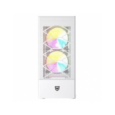 Case computer desktop ATX Nfortec NF-CS-CAELUM-WHITE Bianco