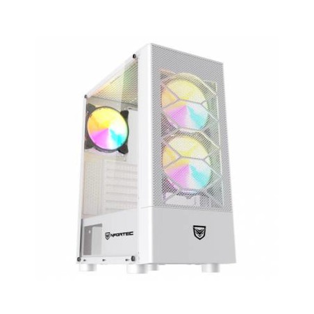 Case computer desktop ATX Nfortec NF-CS-CAELUM-WHITE Bianco