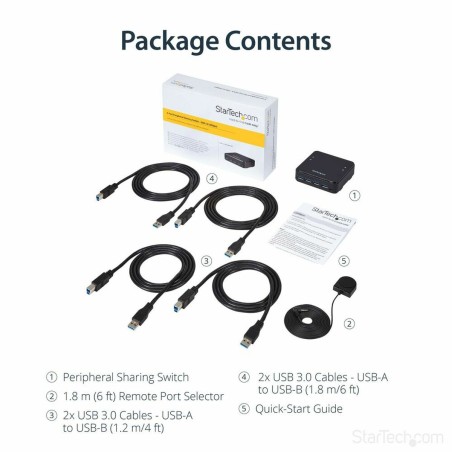 Hub USB Startech HBS304A24A           Nero 5 Gbit/s
