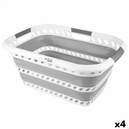 Cesta Pieghevole per i Panni Aktive polipropilene TPR 61 x 7,5 x 43 cm 61 x 28 x 43 cm (4 Unità)