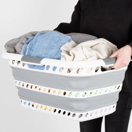Cesta Pieghevole per i Panni Aktive polipropilene TPR 61 x 7,5 x 43 cm 61 x 28 x 43 cm (4 Unità)
