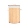 Cesto per i Panni Sporchi Naturale Metallo Bambù Legno MDF 48 L 37 x 50 x 37 cm (4 Unità)