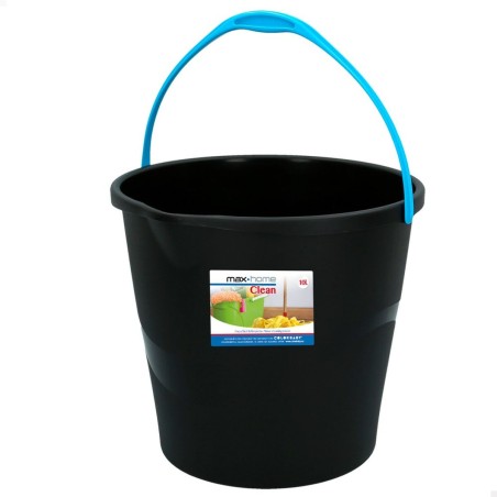 Secchio con Manico Colorbaby Nero 10 L 29,5 x 26 x 28,5 cm (6 Unità)