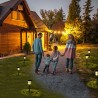 Set di picchetti solari da giardino Aktive 2 Pezzi Acciaio inossidabile Plastica 13 x 55 x 13 cm (4 Unità)