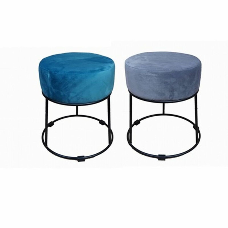 Poggiapiedi DKD Home Decor Nero Grigio Metallo Turchese Poliestere (36 x 36 x 37 cm) (2 Unità) Poggiapiedi DKD Home Decor Nero Grigio Metallo Turchese Poliestere (36 x 36 x 37 cm) (2 Unità)