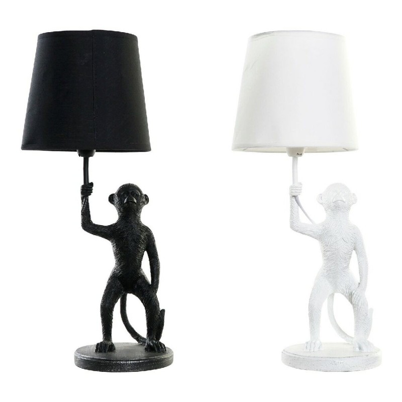 Lampada da tavolo DKD Home Decor Bianco Nero Poliestere Metallo Resina 25W 220 V Scimmia (2 pcs) (20 x 20 x 45 cm) Lampada da tavolo DKD Home Decor Bianco Nero Poliestere Metallo Resina 25W 220 V Scimmia (2 pcs) (20 x 20 x 45 cm)